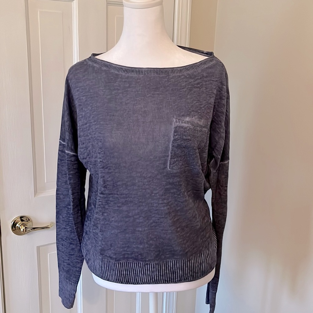 Purple linen j crew sweater